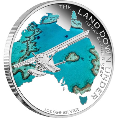2014 1oz Silver Proof - GREAT BARRIER REEF - Click Image to Close